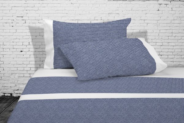 Juego de sábanas BLU: Encimera, bajera ajustable y funda de almohada Para cama de 135/150 cm Mejor calidad a bajo precio