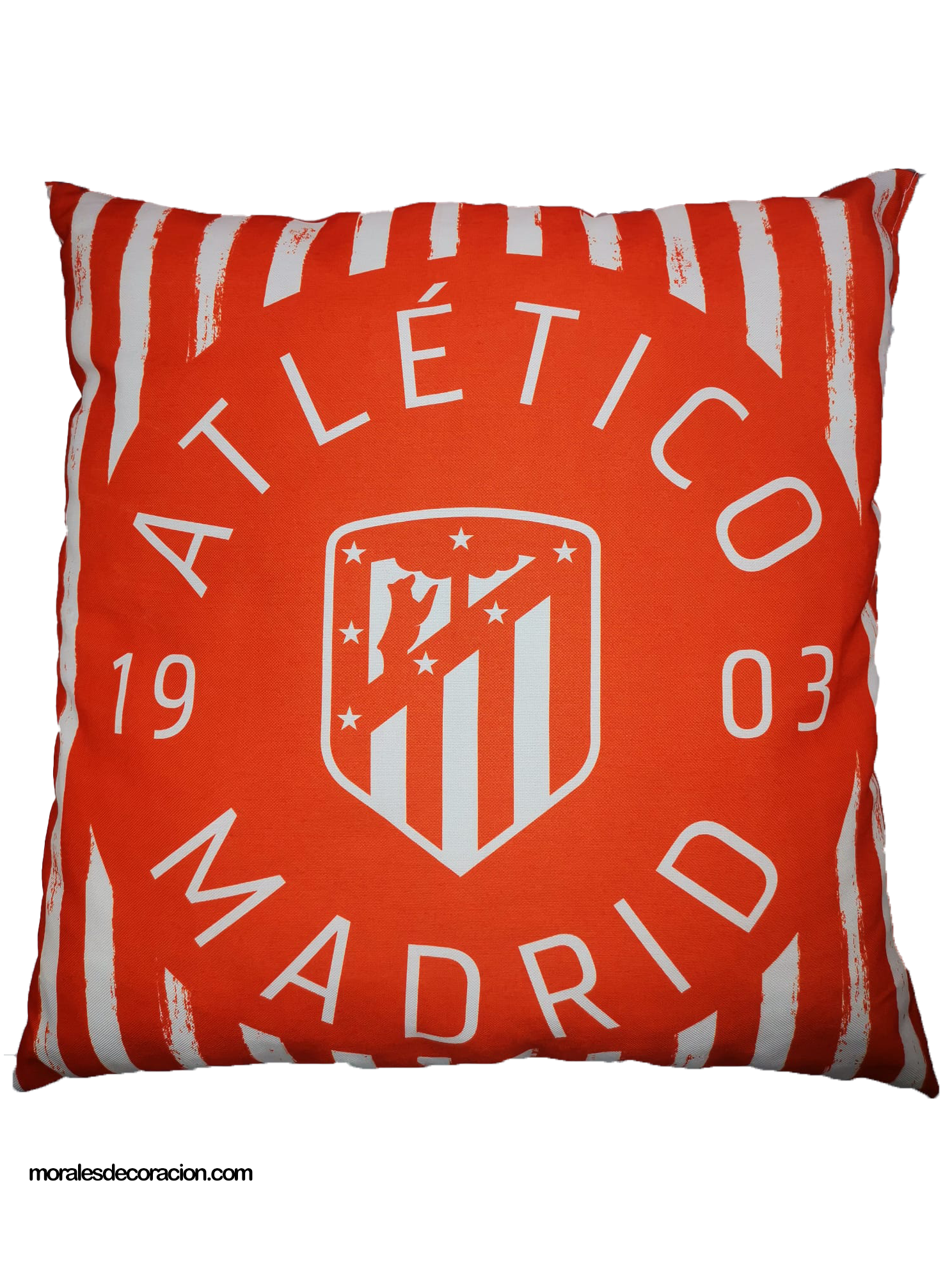 Cojín Atlético de Madrid 1903 Cojín Atlético de Madrid 1903Producto con licencia oficial del Atlético de Madrid Reversible Medida 50 x 50 cm Mejor calidad a bajo precio