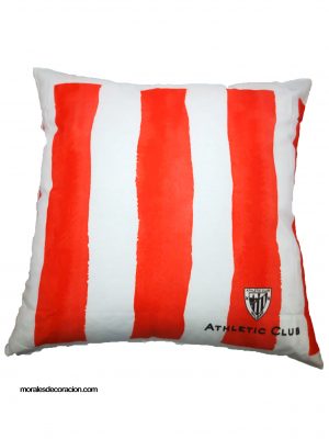 Cojín Athletic club rayas Producto con licencia oficial del Athletic Club Medida 50 x 50 cm Mejor calidad a bajo precio