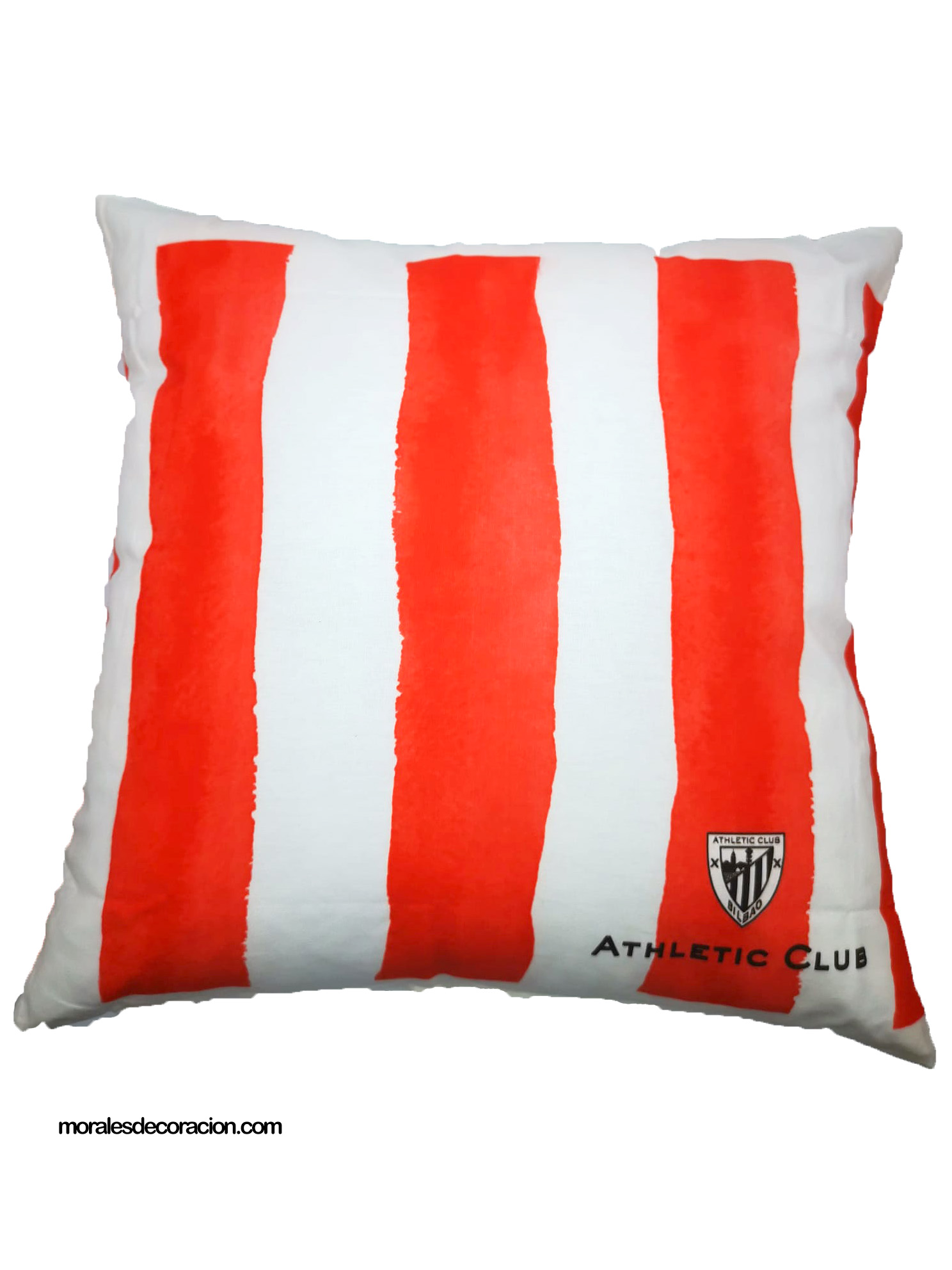 Cojín Athletic club rayas Cojín Athletic club rayas Producto con licencia oficial del Athletic Club Medida 50 x 50 cm Mejor calidad a bajo precio