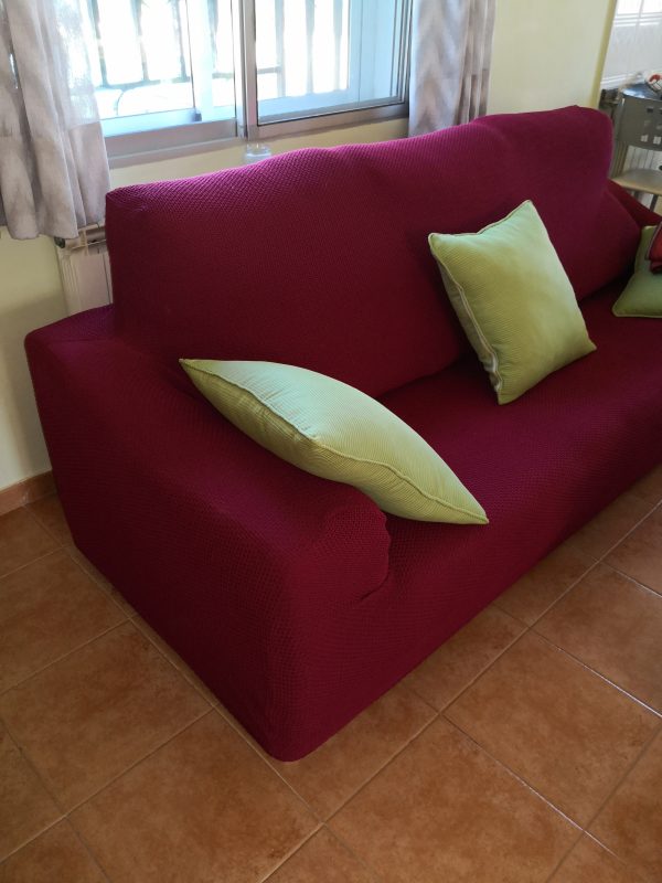 Funda de sofá 3 piezas color rojo